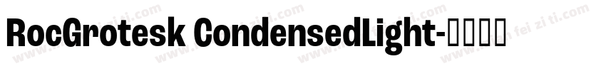 RocGrotesk CondensedLight字体转换